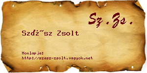 Szász Zsolt névjegykártya