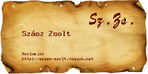 Szász Zsolt névjegykártya