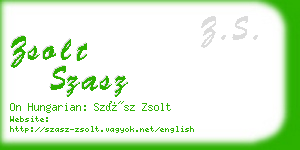 zsolt szasz business card